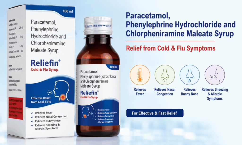 Paracetamol Phenylephrine Hydrochloride and Chlorpheniramine Maleate Syrup