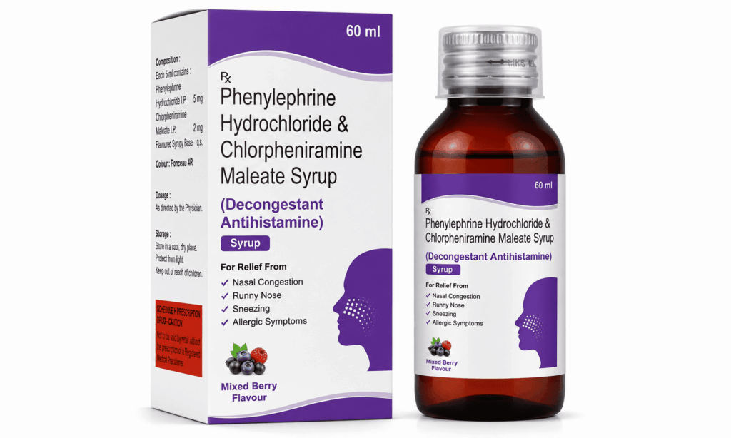 Phenylephrine Hydrochloride and Chlorpheniramine Maleate Syrup