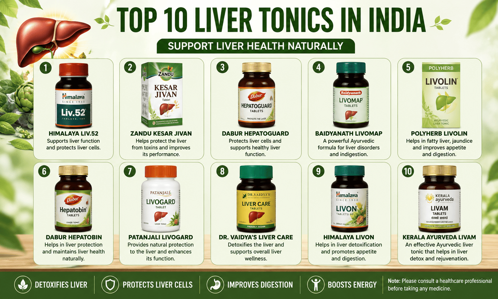 List Of Top 10 Best Ayurvedic Liver Tonic in India