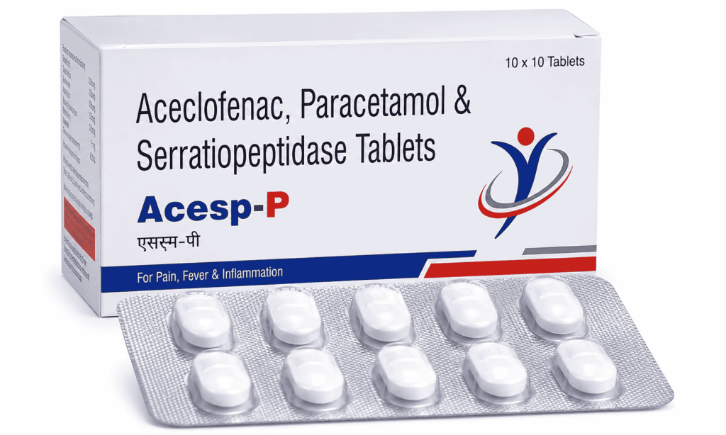 aceclofenac paracetamol & serratiopeptidase tablets
