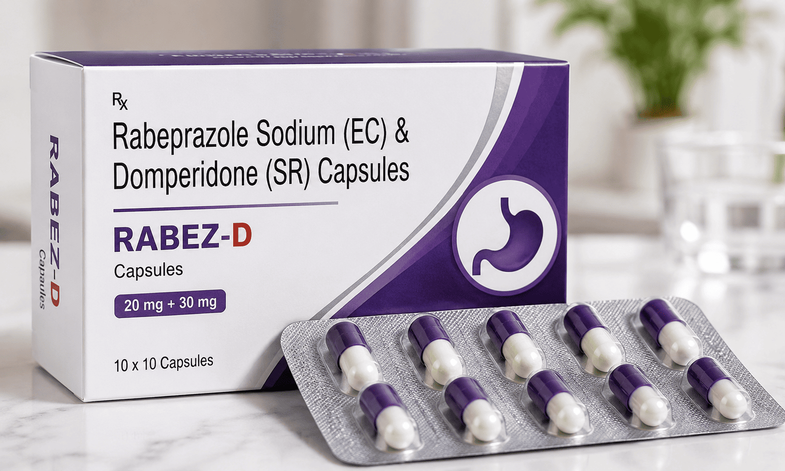 Rabeprazole Sodium and Domperidone Capsules in Hindi